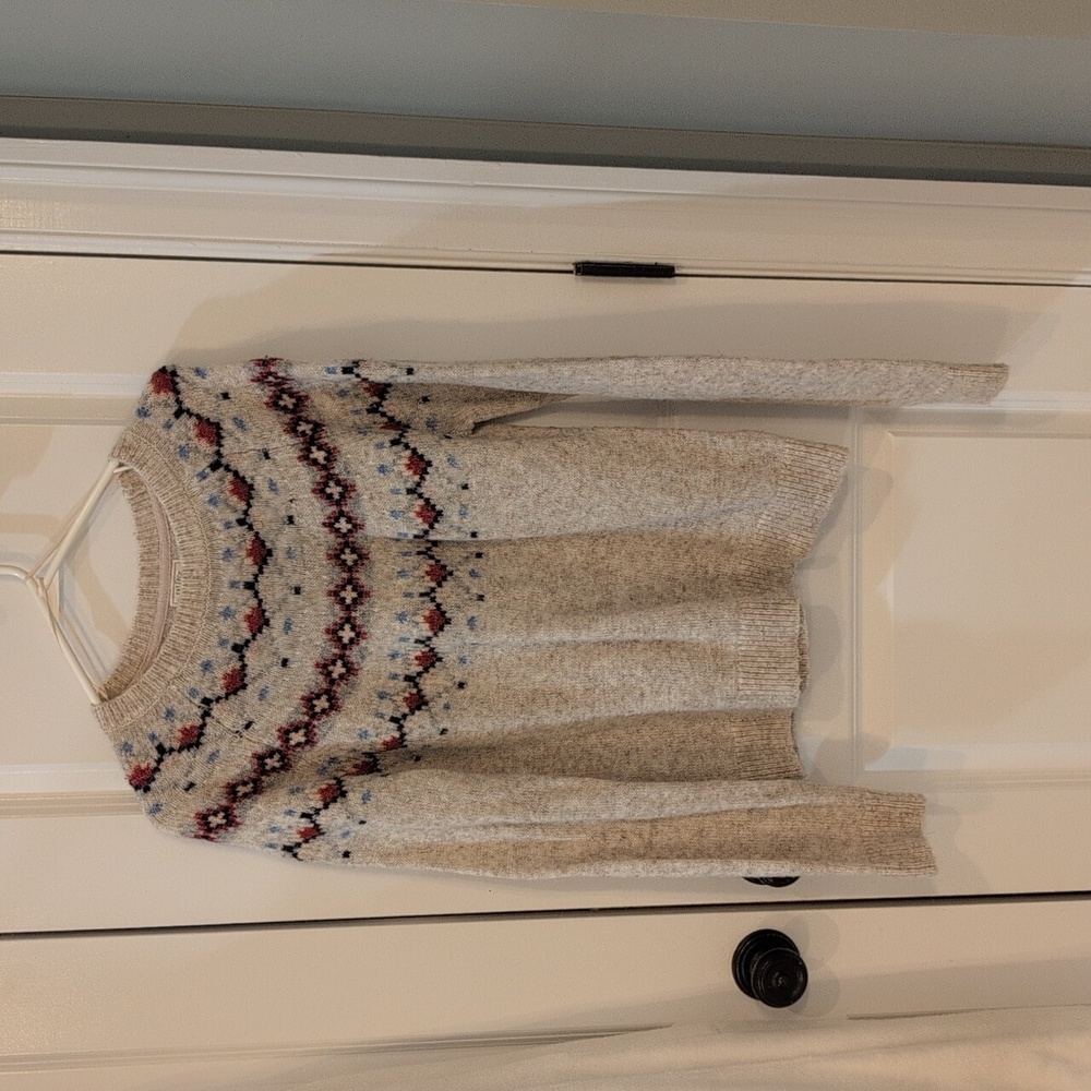 Fat Face UK fairisle alpaca blend sweater L